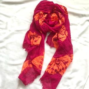 Pink and orange scarf